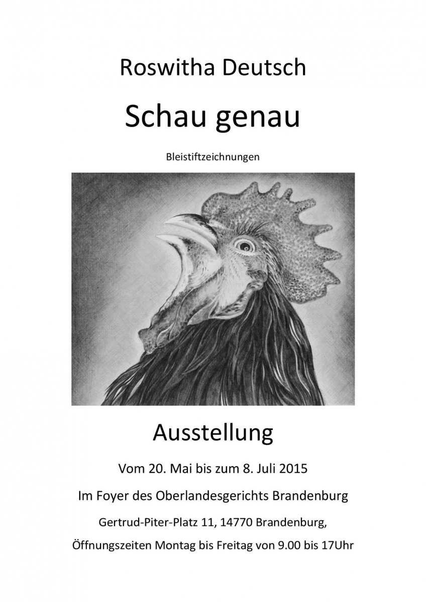Roswitha Deutsch Plakat Schau genau 